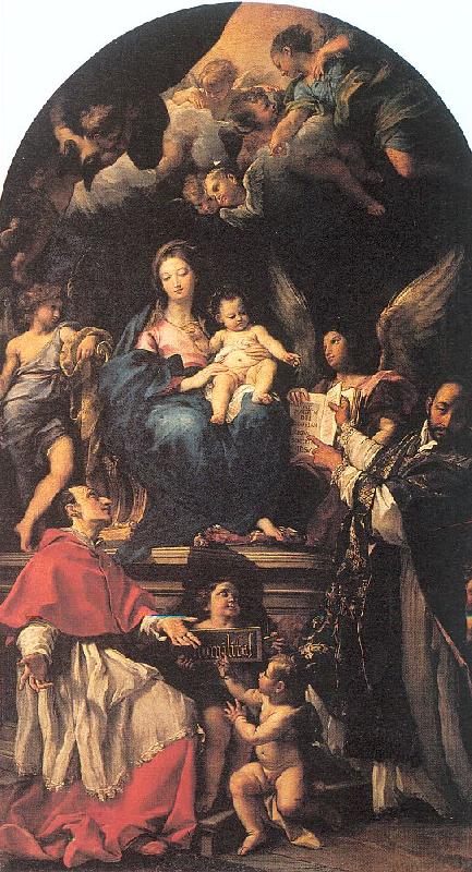 Maratta, Carlo Madonna and Child Enthroned with Angels and Saints China oil painting art